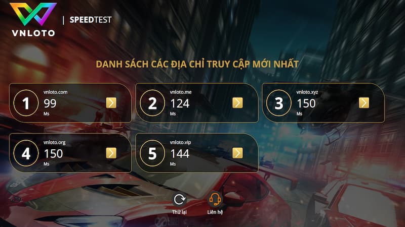 Tốc độ tải trang của nhà cái